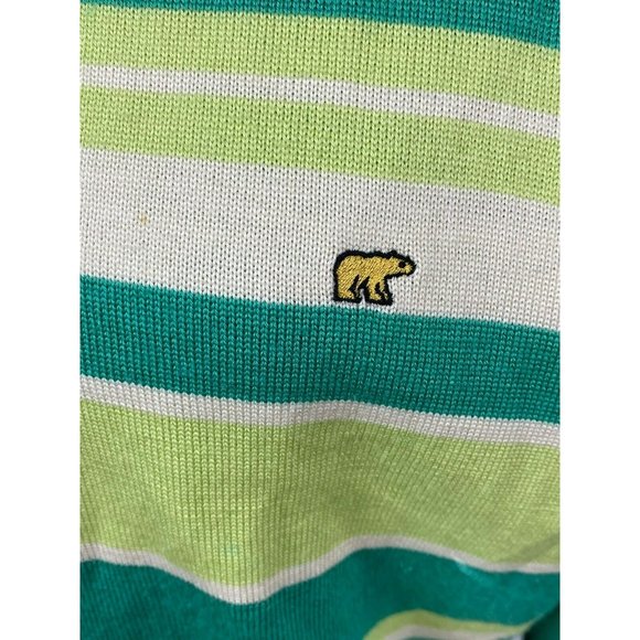Vtg Golden Bear Jack Nicklaus Golf Jacket Womens Knit & Cotton Twill Green White - Picture 5 of 8